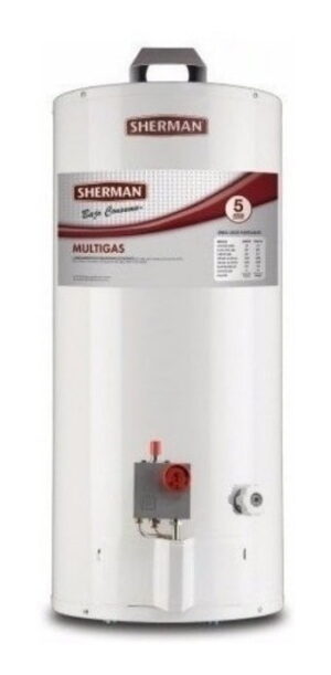 Termotanque Sherman 80 lts Pie, Gas Natural