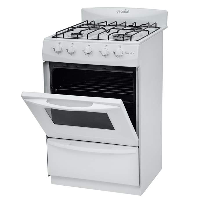Cocina Escorial Candor S2 51 CM Gas Natural / Gas Envasado Blanca - Imagen 4