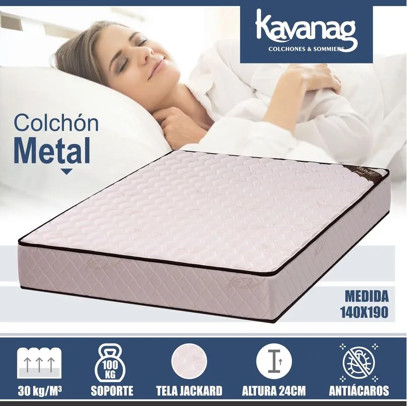 Colchon Kavanag Espuma 2 Plazas Metal 1,90 x 1,40 - Imagen 2