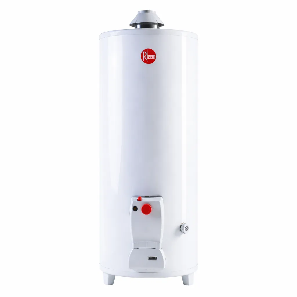 Termotanque a gas Rheem 80 lts. CS Blanco (Para apoyar)