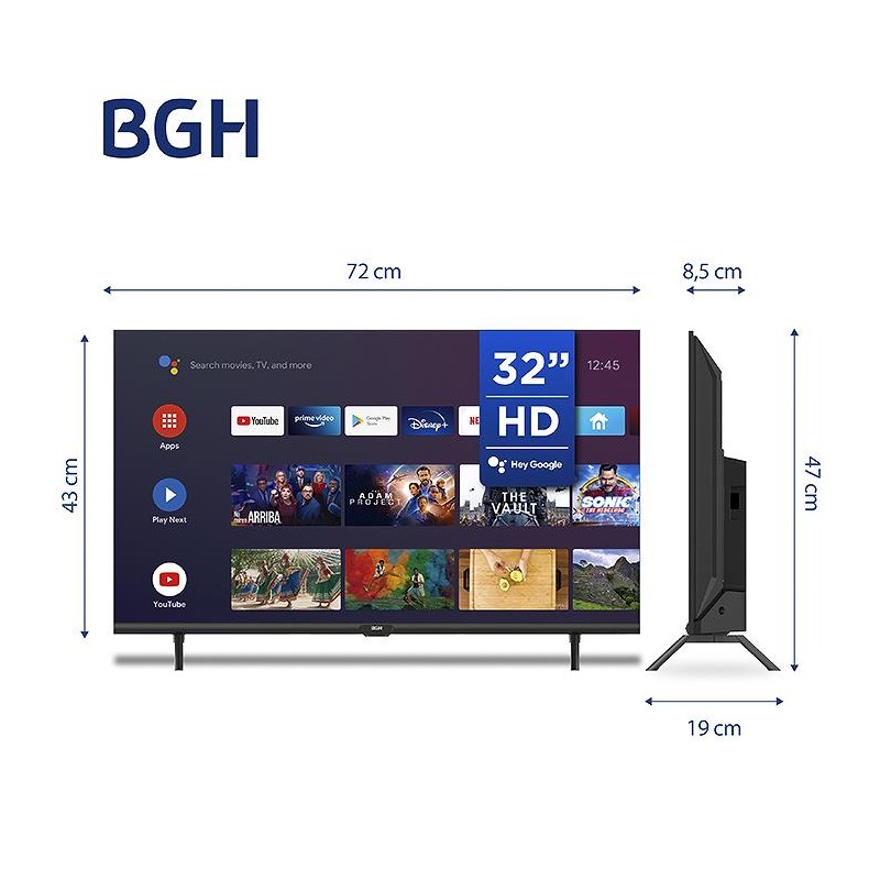 Smart TV BGH 32 B3225S5A Android Tv HD - Imagen 3