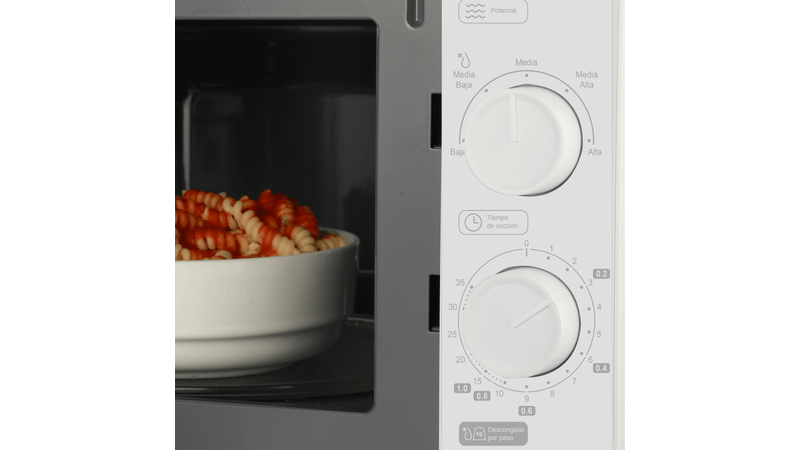 Microondas Smartlife MW020MMW 20 lts Manual 700 wats Blanco - Imagen 2