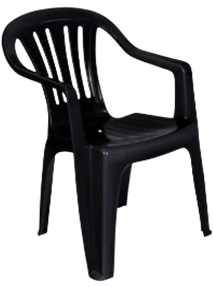 Silla Plastica Negra Pasadena