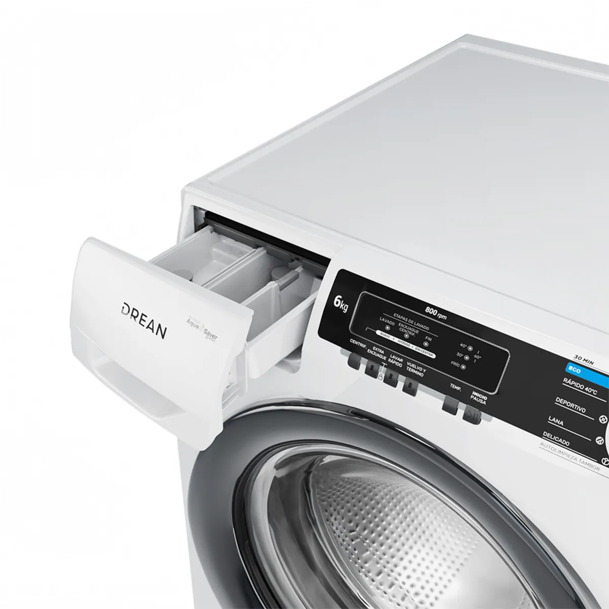 Lavarropa Automático Drean 6 kg 800 rpm Blanco (CF) - Imagen 3